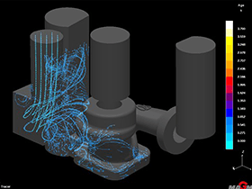 MAGMAソフトによる湯流れのトレーサー